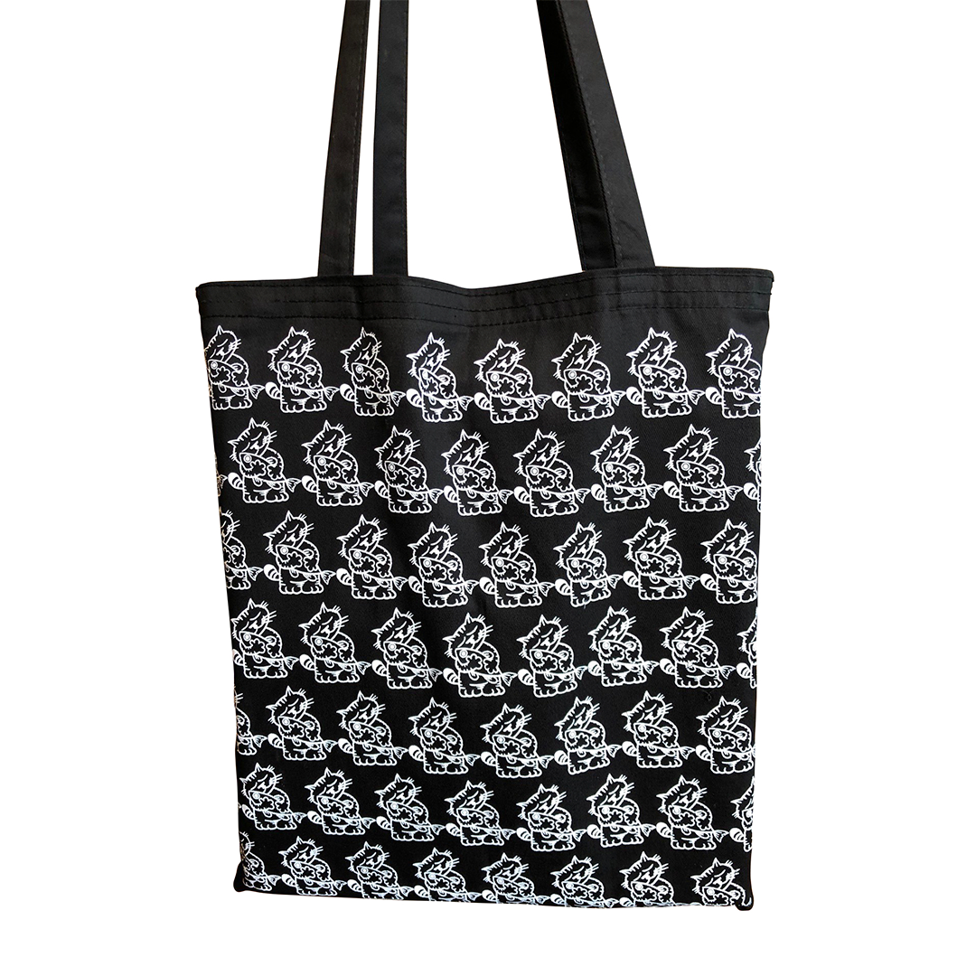 Kedi Çizgili Bez Çanta