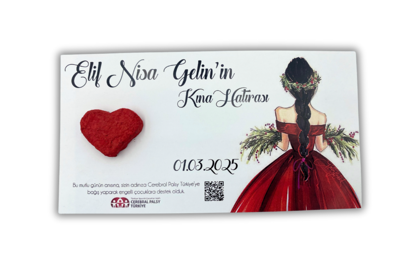 Kına Hatırası Tohum Kartı