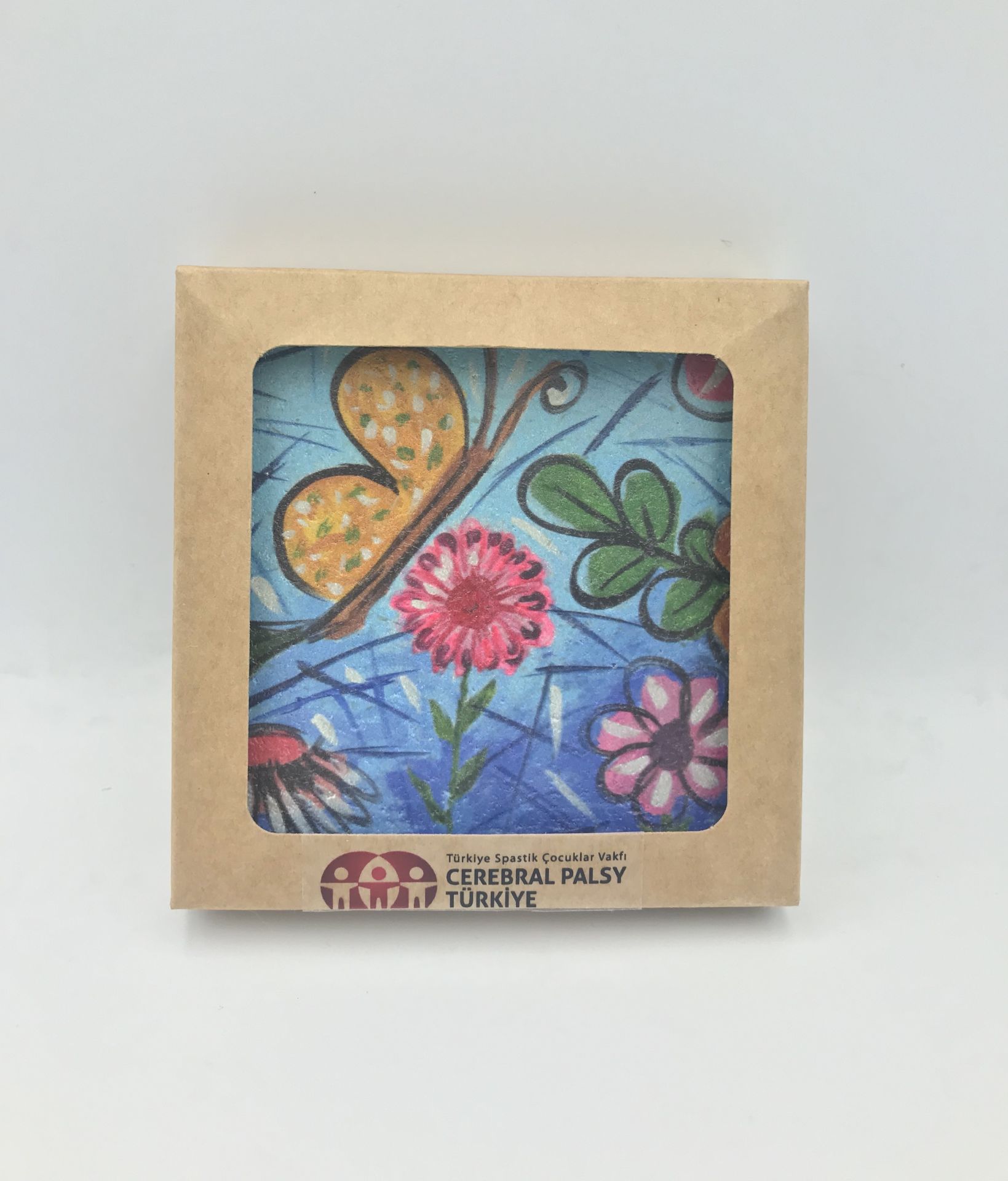 Taş Bardak Altlığı Kelebek