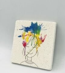 Taş Bardak Altlığı Gülümseyiş