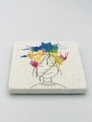 Taş Bardak Altlığı Gülümseyiş