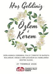 Nikah Davetli Karşılama Panosu - Çiçek Çemberi