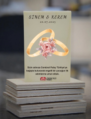 Ahşap Nikah Magneti - Alyans